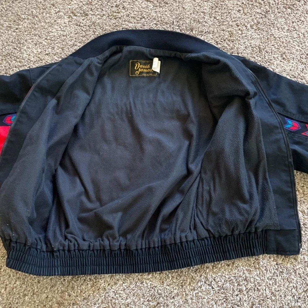 VTG Davis‎ James Southwestern Bomber Jacket Mens M Vintage Western Santa Fe USA